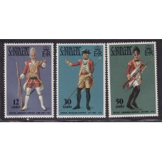 COLONIAS INGLESAS St. VINCENT 1972 SERIE COMPLETA DE ESTAMPILLAS NUEVAS MINT UNIFORMES MILITARES 8 EUROS